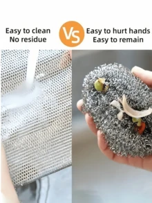 30/20/10 Pieces - Pack Of Anti-Scratch Wire Dish Cloths, Non-Marking Multi-Purpose Wire Dish Cloths, Silver Mesh Woven Cleaning Cloths, Wet And Dry Use, Easy To Rinse, Reusable, Wire Cleaning Cloths, Wire Dish Towels For Kitchen, Sinks, Pots And Pans, Countertops, Stoves, Tableware, Cleaning Supplies, Cleaning Tools - Multicolor - View 6