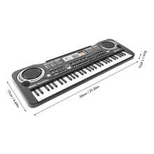 CASALIVA Piano Digital Eléctrico de 61 Teclas,  Juguete Musical Multifunción con Piano Simulado, Fuente de Alimentación, Bluetooth, para Principiantes en Casa/Escenario, Negro - Negro - Ver 2