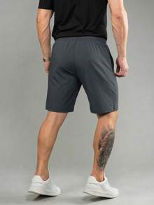 Type One Men's Bermuda Shorts With Zipper And Pocket, Tactel Elastane Fabric, Sports Shorts, Gym, Workout, Running Shorts, Summer, Loose Fit, Pocket, Drawstring, Beach, Night Out, Weekend, Casual, Sports, Cycling, Holiday, Birthday, Christmas, Valentine's Day, Father's Day, New Year's - 深灰色 - 查看 5