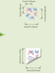 1个发光3D蝴蝶墙贴，夜光逼真3D蝴蝶装饰贴纸，自粘防水贴纸，适用于卧室、浴室、客厅 - A - 查看 6
