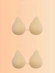1/2 Pairs Halter Neck Invisible Lift Bra, Invisible Adhesive Bra, Invisible Transparent Shoulder Strap Adhesive Bra, Breast Petals For Women's Underwear And Backless Dresses. - Multicolor - View 14
