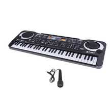 CASALIVA Piano Digital Eléctrico de 61 Teclas,  Juguete Musical Multifunción con Piano Simulado, Fuente de Alimentación, Bluetooth, para Principiantes en Casa/Escenario, Negro - Negro - Ver 7