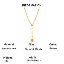 不锈钢女士项链 时尚奢华小丑高品质Y型链爱心吊坠项链 女款，细链心形吊坠 复古港式设计 适合日常街头/约会风格/节日礼物首饰。 - 項鍊 - 查看 11