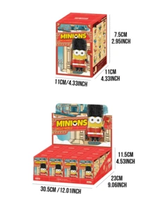 Boîte mystère Berryz World Series Minions POP MART - 12 figurines régulières + 1 figurine cachée, inspirée du thème de l'exploration mondiale, mettant en vedette de mini figurines dans des costumes régionaux, notamment le garde royal Dave, le Bob australien et la Mel aux fleurs de cerisier, fabriquées en vinyle détaillé avec des designs expressifs, idéal pour les fans de Minions, les collectionneurs de boîtes mystères, les voyageurs du monde et les chercheurs de cadeaux, parfait pour les anniversaires, les fêtes ou les collections - Multicolore - Voir 3
