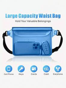 5/3/1 pieza Bolsa impermeable para teléfono con triple sello y pantalla táctil, apta para nadar, rafting y buceo, bolsa impermeable para almacenar el teléfono - mantiene el teléfono seco, protector impermeable para teléfono - A - View 8