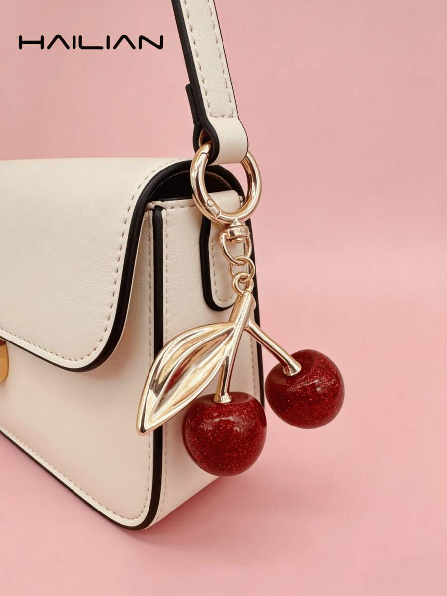 HAILIAN 极简主义女士樱桃礼盒套装，情侣钥匙扣装饰吊坠，适合送给伴侣、情侣和闺蜜，Y2K风格