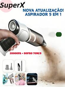 5-In-1 Portable Rechargeable Vacuum And Blower With High Power For Cleaning Home And Car - XCQ-018 - Xem 1