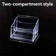 1 hộp đựng danh thiếp bằng acrylic để bàn, giá trưng bày danh thiếp bằng nhựa trong suốt, hộp đựng danh thiếp, có thể chứa 30-50 danh thiếp, giá trưng bày danh thiếp bằng acrylic. - giá trưng bày danh thiếp - Xem 10
