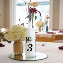 Wedding Table Number Sticker Wedding Reception Party Decal Numbers For Table Plans, Photo Frame, Bottles, Card, Candles, Vases - Table Number - View 2