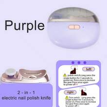 Máy cắt và đánh bóng móng tay điện 2 trong 1 với đèn LED, chức năng chống kẹp, đánh bóng và làm mịn móng, sạc USB, dụng cụ chăm sóc móng đa năng dùng tại nhà và salon, phù hợp cho mọi lứa tuổi, món quà lý tưởng. - nhiều màu - Xem 15