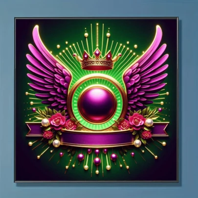 1pc New Purple Crown Angel Theme Diamond Painting Kit, 5D Round Crystal Diamond Mosaic DIY Craft, Suitable For Handicraft Gifts, Living Room, Bedroom, Eid Al-Adha, Labor Day, Easter, Christmas, Valentine's Day, Frameless