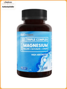 Magnesium Supplement Complex – Glycinate, Malate & Citrate Magnesium Blend | Vegan Non-GMO Dietary Supplement | 300mg | 90 Capsules (1 Bottle) - 1 Bottle - 查看 1