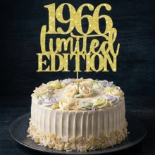 1个金色闪光“1986限量版”蛋糕装饰插牌 - 闪亮生日蛋糕装饰，适合40岁生日、周年纪念派对，时尚蛋糕装饰拍照道具 - 彩色 - 查看 17