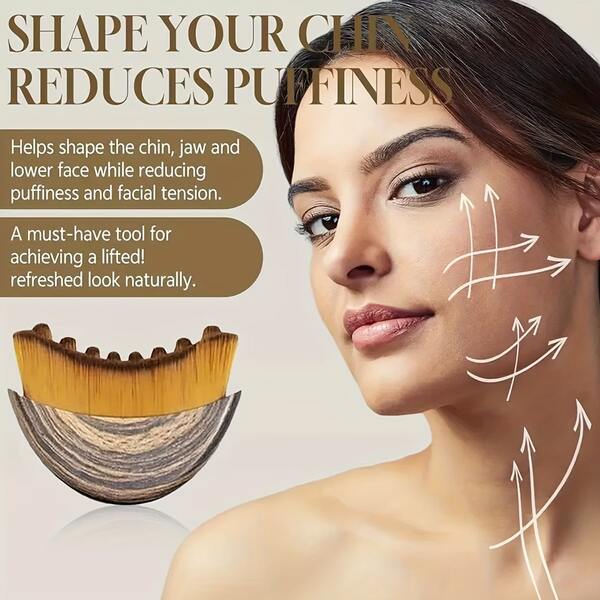 1pc Manual Lymphatic Drainage Brush, Suitable For Sensitive Skin And Lymphedema, Oval Brush Design, Easy To Use, Plastic Made