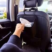 Car Trash Can & Seat Side Organizer Bag - Multi-Function Backseat Hanging Storage Pouch With Rear Seat Back Organizer Box, Available In Orange/Black/Brown - General Purpose - View 4