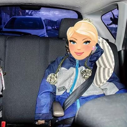 1个颈枕，舒适车载颈部支撑垫，带肩套，午睡和睡眠头枕