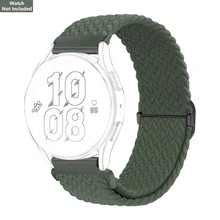 3PCS 20mm Watch Bands Quick Release Replacement Band Compatible With Samsung Galaxy Watch 7 6 5 4 FE Band 40mm 44mm/Galaxy Watch 5 Pro Band/Galaxy Watch 6 4 Classic 47mm 43mm 42mm 46mm, Adjustable Stretchy Nylon Solo Loop Strap Fabric Braided Bands - 20mm-quick Release - View 4