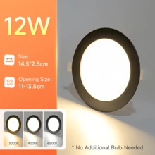 CANMEIJIA 1pc Modern Recessed Ceiling Light, Embedded Ceiling Light Spotlight, 6500K Cool White, Suitable For Bedroom, Kitchen, Living Room - Recessed Downlights - View 17