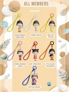 Móc khóa hộp bí ẩn Chibi Maruko-chan - Hướng dẫn minh họa về việc thay đổi công việc - Nhiều màu - Xem 3