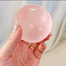 1个慢回弹手工挤压球，圆形麦芽减压挤压玩具，适合作为节日礼物、趣味可爱礼物、生日礼物或派对填充物，蓝色 - 彩色 - 查看 2