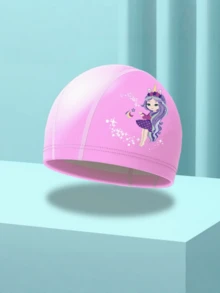 1套/PU涂层泳帽+硅胶泳镜，防水防雾，适合15岁及以下儿童，高清大框泳镜，潜水泳帽套装 - 套裝 - 查看 8