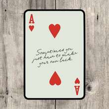 "Sometimes You Just Have To Make Your Own Luck" Ace Of Hearts Creative Sticker | Vintage Poker Card Style | Notebook & Suitcase Decorative Sticker Waterproof Vinyl Sticker - Matte Surface, Self-Adhesive Bumper Sticker, Suitable For Cars, Windows, Laptops, Trucks, Water Bottles - Versatile Design, Car Sticker - Vinyl - View 9