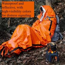 4pcs Emergency Sleeping Bag Set (Includes 2 Sleeping Bags + 2 Survival Whistles), Survival Shelter Bag, Mylar Thermal Emergency Blanket, Lightweight Portable Shelter Gear, Suitable For Camping, Hiking, Outdoor Activities, Backpacking - 4pc - View 1