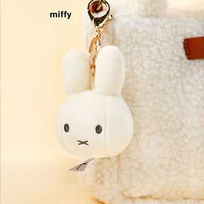  Authentic Miffy Rabbit Keychain, Chic Handcrafted Aesthetic Fluffy Bunny Bag Charm, Elegant Designer Style Purse Pendant, Adorable Plush Doll Backpack Decoration, Car Key Ring Accessory, Stylish Holiday Gift, Sweet Kawaii Bag Ornament