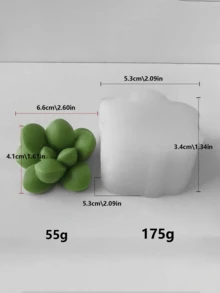 Khuôn nến sáp hình cây mọng nước 3D, khuôn xương rồng bằng silicon, dùng để làm nến hoa, nhựa, đá thơm, xà phòng đúc, trang trí nhà cửa nghệ thuật. - Bộ sưu tập cây mọng nước - Khuôn - Xem 11