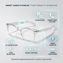 SENBONO 2026 New Smart Glasses With Wireless Call, Answer/Reject Call, Music Control, Volume Control, Wake-Up Voice, Remote Control Photography, AI Translation, Built-In Microphone, Smart Audio Glasses For Men Women, Suitable Birthday Gifts - View 1