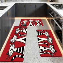 1/2/3pcs Soft & Cute Cat Pattern Rugs, Suitable For Kitchen, Entrance, Bedroom, Living Room, Bathroom, Foyer, Balcony, Etc. Wear-Resistant, Anti-Slip, Easy To Clean, High-End Quality. Thickened, Wear-Resistant, Anti-Slip, Soft & Skin-Friendly Carpet - Multicolor - View 12