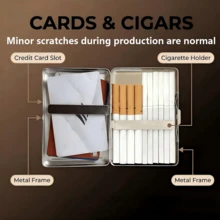 1 pieza Estuche de cigarrillos de metal con gato negro lindo - Caja de cigarrillos portátil con clip de resorte de doble cara - Multicolor - Ver 5