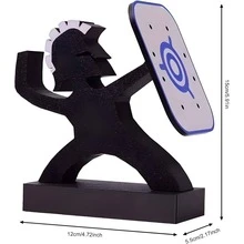 斯巴达勇士飞镖架，3D打印装饰支架，可收纳9支钢制/软式飞镖 - 完美的桌面飞镖收纳架，适合飞镖玩家和男士专属空间装饰 - 送给飞镖爱好者的绝佳礼物，适用于桌面、酒吧、游戏室、派对玩具、飞镖配件 - 彩色 - 查看 10