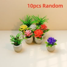 Dollhouse Mini Plant Model Potted Plants, Micro Landscape Potted Plants, Outdoor Artificial Flower Potted Plants, Artificial Green Plants, Mini Green Plant Potted Plants, Dollhouse Decor Accessories, Micro Scene Photography Props, Artificial Small Potted Plants Micro Landscape Decor - Multicolor - View 15