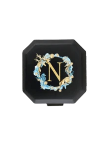 Gold Seashell Seahorse Ocean Element Initial Portable Pill Case, 6-Compartment Capsule Storage Box, Travel Pill Box, Pill Bottle Box, Mini Pill Box With A-Z Letters (Excluding Q/U), 6-Grid Tablet Organizer Travel Mini Pill Box, Suitable For Tablet Moisture-Proof Medication And Vitamin Container Dispenser - Multicolor - View 21