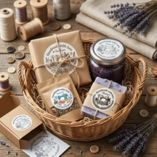 60/120pcs Sewing Machine Themed Handmade Thank You Stickers, Small Business Packaging Sealing Stickers, Quilting Craft Gift Labels, Round Stickers With 4 Patterns - Round - View 7