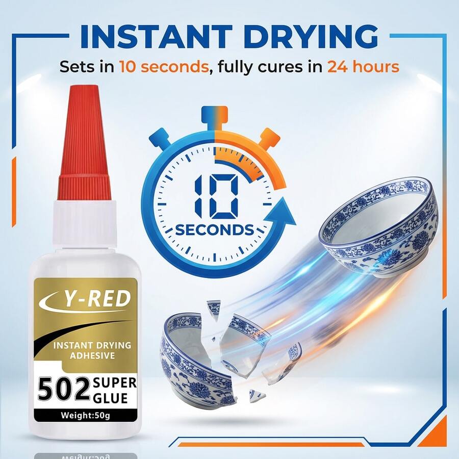 High Viscosity Quick Drying Adhesive, Universal Glue For Metal, Plastic, Ceramic - Brown - View 1