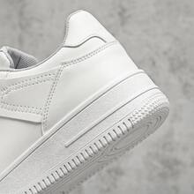 Tenis para hombre y tenis de hombre en oferta zapatos cómodos informales con suela gruesa de plataforma calzado deportivo transpirable fabricado en PU sintético y suela EVA ligera diseño liso con cordones estilo casual de moda urbana zapatillas versátiles para caminar uso diario y deporte ligero y cómodo - Blanco - Ver 6