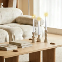 Velas LED sin llama con efecto de llama realista, adecuadas para Navidad, bodas, celebraciones, decoración del hogar interior - XKZ - Ver 5