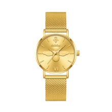 YaLaLuSi品牌优雅女士石英表，精致圆形表盘，罗马数字时标，动物纹指针，夜光指针，独特魅力，适合聚会、派对和日常佩戴，是馈赠亲朋好友的完美之选。 - 金色 - 查看 13