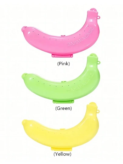 Meoky 1pc Portable Banana Protective Case - Cute Travel Banana Storage Box Suitable For Lunch, Outdoor, Kitchen And Picnic - Reusable Fruit Container, Ideal Christmas Gift