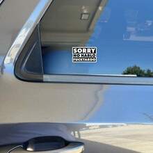 SORRY NO HABLO FUCKTARDO Sarcastic Text Sticker, Waterproof Vinyl Sticker - Durable Matte Surface, Self-Adhesive Bumper Sticker, Suitable For Cars, Windows, Laptops, Trucks, Water Bottles - Multi-Purpose Durable Design, Car Sticker - Vinyl - View 8