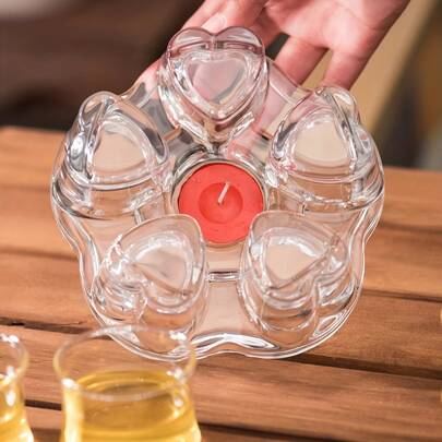 Tetera de vidrio calentada y base calentadora de taza de té, calentador de té floral para el hogar, calentador de té de cerámica, estufa de té, accesorios para juego de té, suministros para preparar té, artículos esenciales para la sala de té, adecuado para uso diario, hogar, campamento y viaje, duradero y resistente al calor, conveniente para oficina, campamento, cocina, comedor, dormitorio, accesorios para tetera, calentador de alimentos, calentador de velas, reuniones, regalo práctico