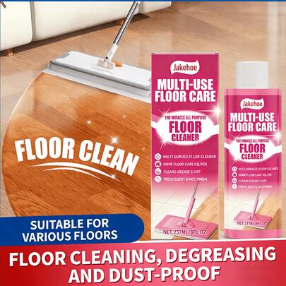  Jakehoe Çok Yüzeyli Zemin Temizleyici, Parke ve Fayans Zeminler İçin Uygun, Parlatır ve Aydınlatır, Hoş Kokulu Paspas Temizleme Sıvısı