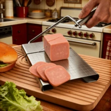 Cortador de queso para el hogar, cortador de jamón y queso, cortador de queso, herramienta de cocina con mecanismo de corte graduado - Ver 6