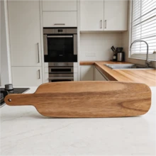 1pc Cutting Board, Kitchen Chopping Board, Cheese Platter, Kitchen Accessory, Vegetable Cutting Board, Suitable For Kitchen, Restaurant, Light Meal, Kitchen Gift. Lightweight Design With Hanging Hole For Easy Storage. - View 2