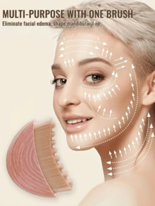 粉色淋巴引流塑形面部及身体按摩刷，适用于面部及下颌淋巴引流按摩，符合人体工学设计，贴合肌肤轮廓，可消肿舒缓疲劳。 - 粉色 - 查看 5