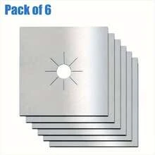 6 件/套 高品质可重复使用炉灶炉头盖，加厚 0.12 毫米，是保持厨房工具清洁的理想之选 - - - 查看 1