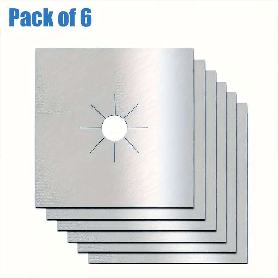 6 件/套 高品质可重复使用炉灶炉头盖，加厚 0.12 毫米，是保持厨房工具清洁的理想之选 - - - 查看 1