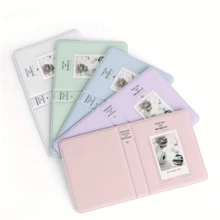 1pc Mini Photo Album With 64 Pockets For 3-Inch Instant Camera & Business Card, Compact And Cute Memory Book For Instant Cameras, Ideal Gift For Friends And Family - A - 查看 1